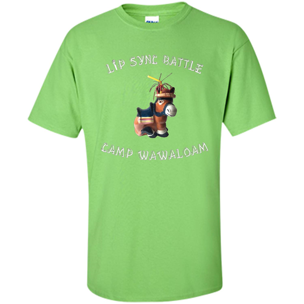 Lip Sync Camp T-shirt Camp Wawaloam Lime
