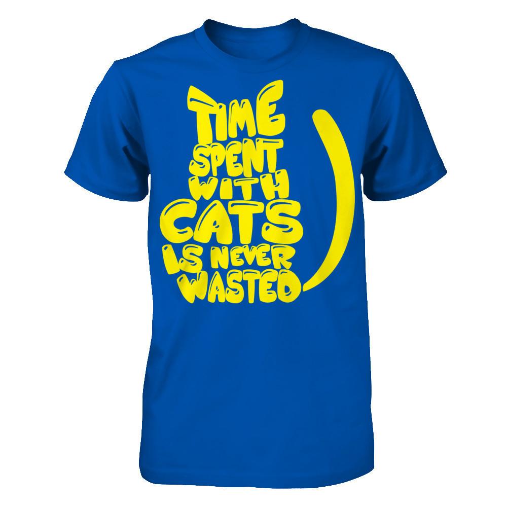 Time Spent With Cats Is Never Wasted Next Level - Unisex Fitted Tee Royal