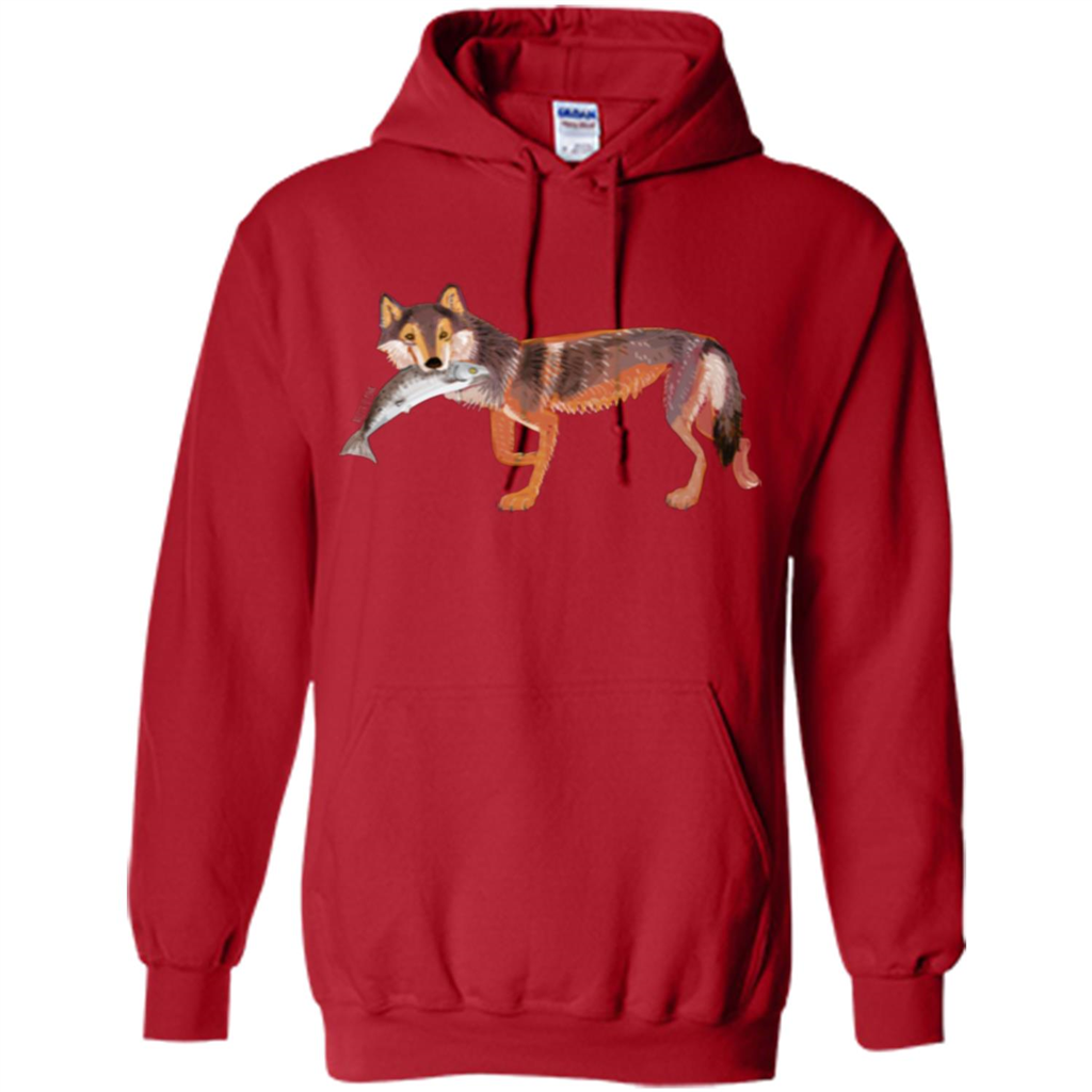 Sea Wolf T-shirt Fish and Wolf Red