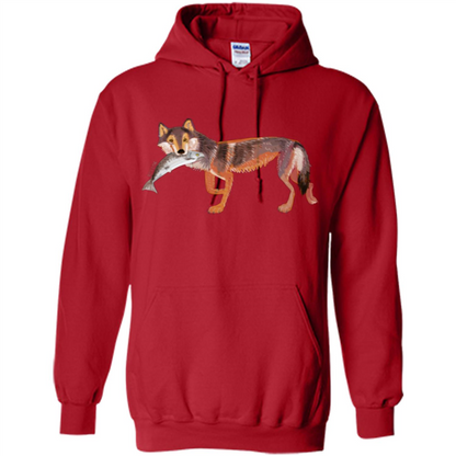 Sea Wolf T-shirt Fish and Wolf Red