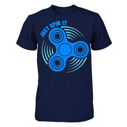 Fidget Lover T-shirt Just Spin It Gildan - Short Sleeve Tee Navy