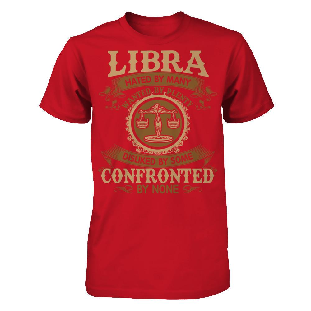 Libra Hated By Many Wanted By Plenty Disliked By Some Confronted By None Gildan - Short Sleeve Tee Red
