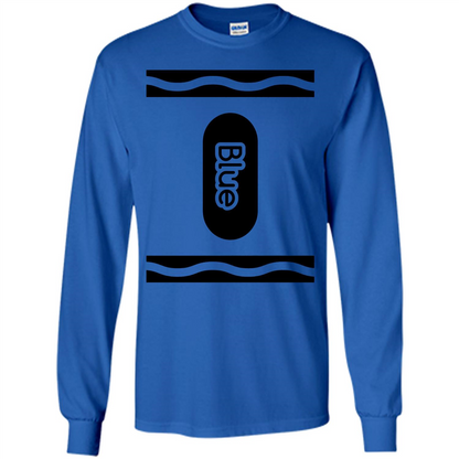 Blue Crayon Halloween Costume T-shirt Royal