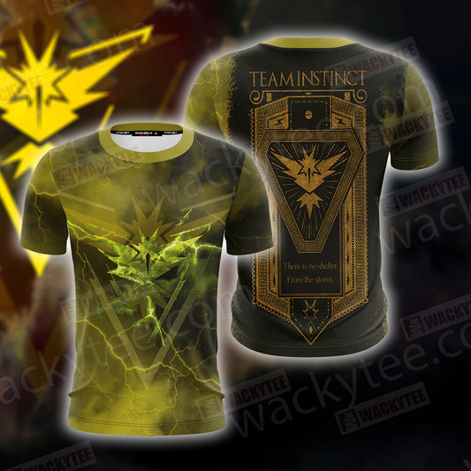 Team Instinct Pokemon Go New Unisex 3D T-shirt