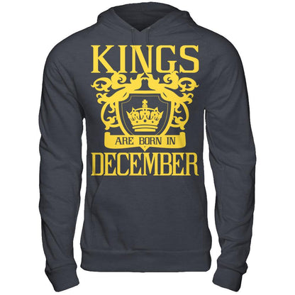 Kings Are Born In December T-shirt Gildan - Pullover Hoodie Dark Heather