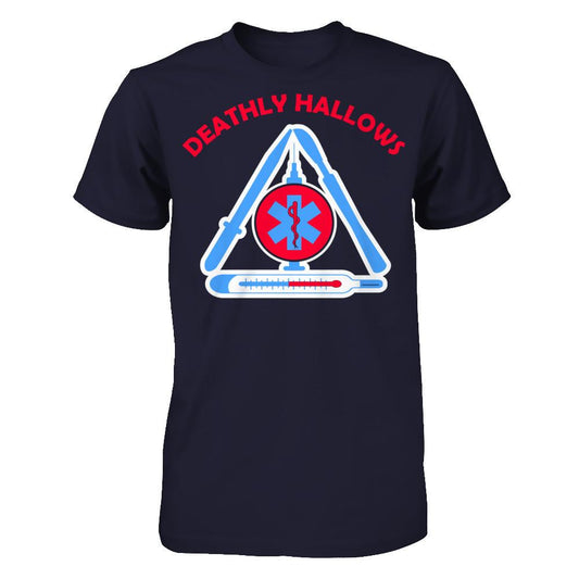 Doctor - Deathly Hallows T-shirt Next Level - Unisex Fitted Tee Midnight Navy