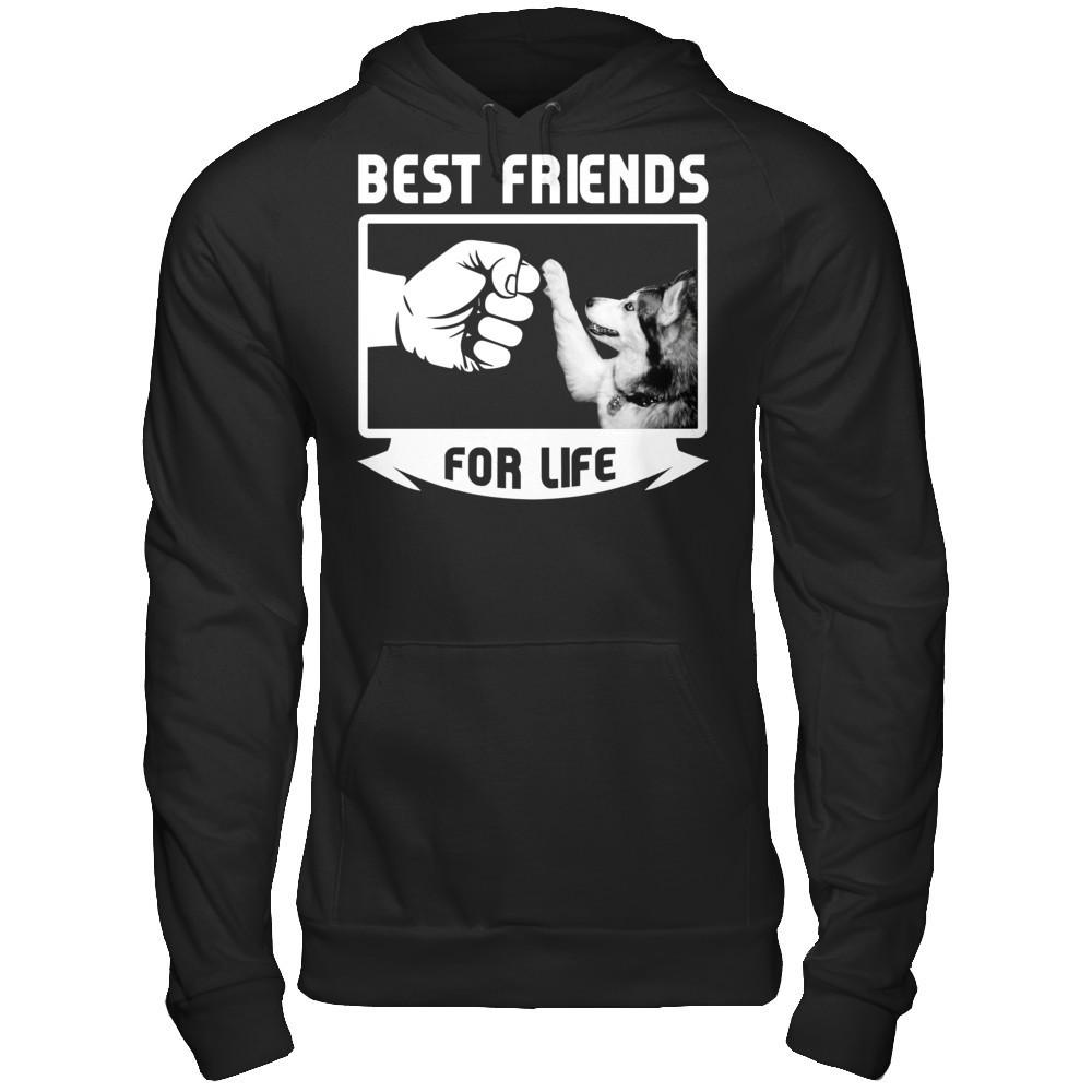 Dog - Best Friends For Life T-shirt Gildan - Pullover Hoodie Black