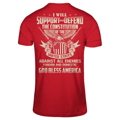 I Will Support And Defend The Constitution Of The United States T-shirt Gildan - Short Sleeve Tee Red