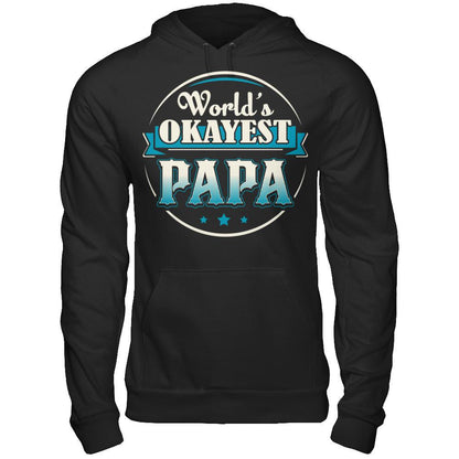 World's Okayest Papa Gildan - Pullover Hoodie Black