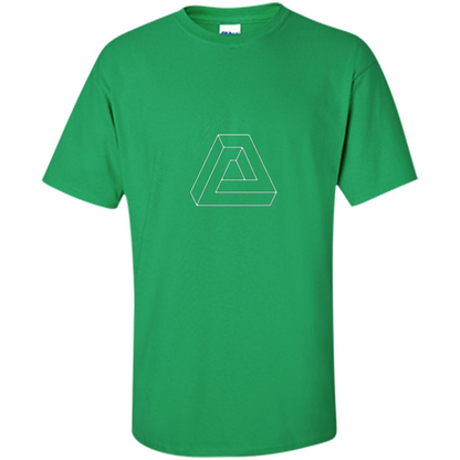 Optical Illusion - Impossible Figure T-shirt Irish Green