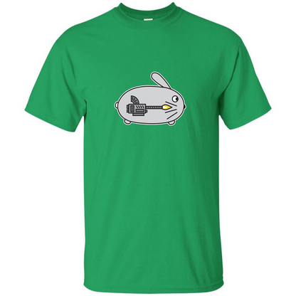 Bunny vs Dinosaur T-shirt Irish Green