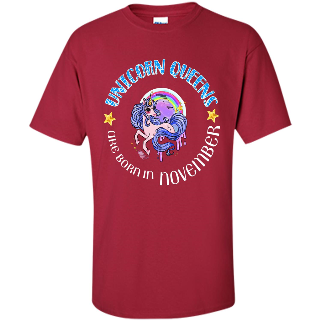 November Unicorn T-shirt Unicorn Queens Are Born November Cardinal
