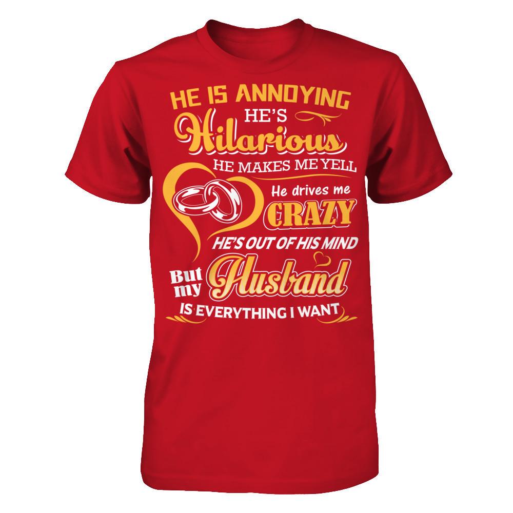 My Husband Is Everything I Want Gildan - Short Sleeve Tee Red