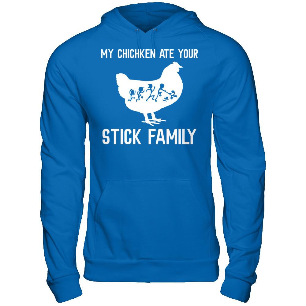 My Chicken Ate Your Stick Family Gildan - Pullover Hoodie Royal