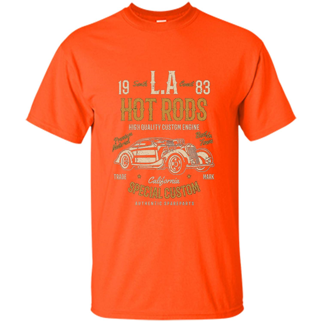 L.A. Hot Rods Classic Car T-shirt T-shirt Orange