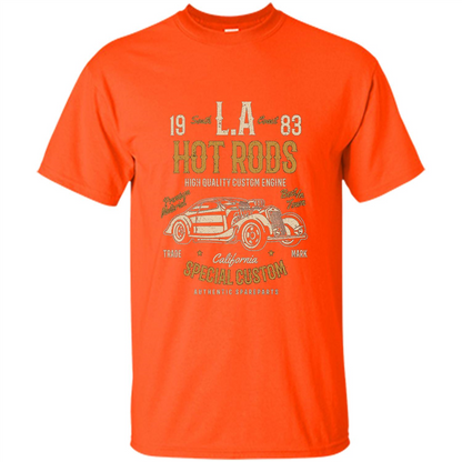 L.A. Hot Rods Classic Car T-shirt T-shirt Orange