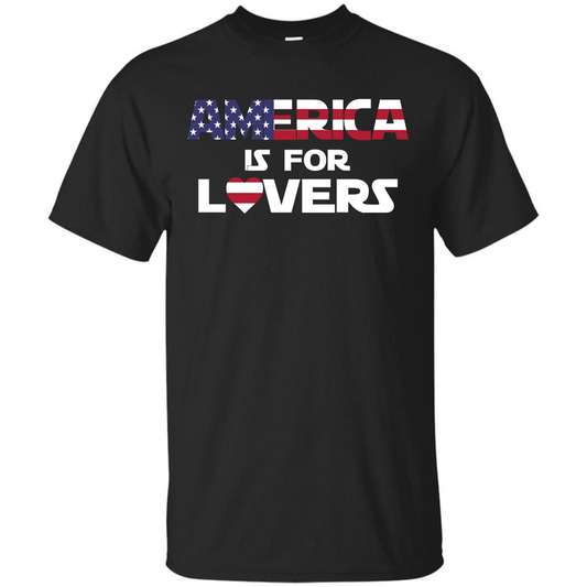 America Is For Lovers T-shirt Black