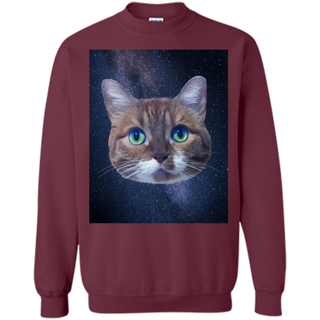 Galaxy Cat T-shirt Maroon