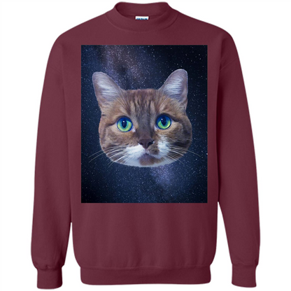 Galaxy Cat T-shirt Maroon