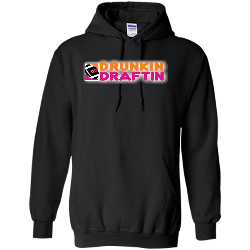 Drunkin' Draftin' T-shirt Funny Fantasy Football Draft T-shirt Black