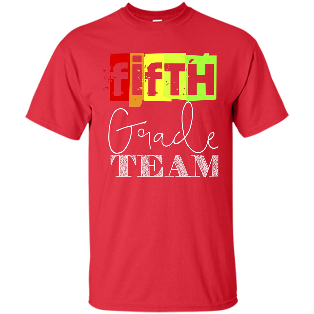 Fifth Grade Team T-shirt School Day T-shirt Red