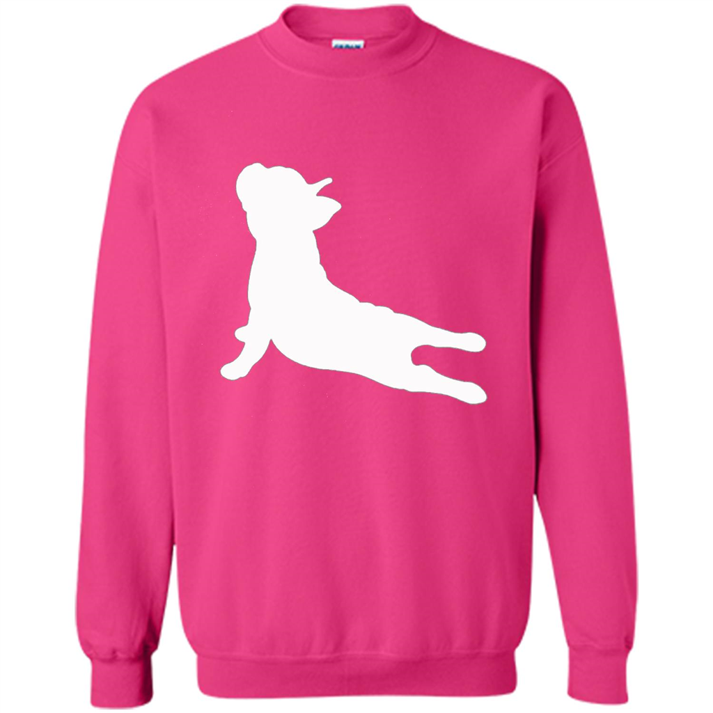 French Bulldog Yoga T-shirt Heliconia
