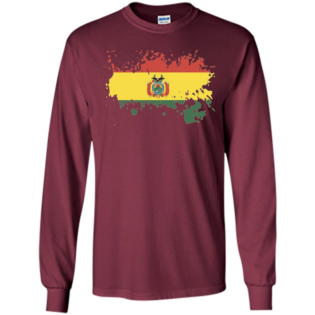Flag of Bolivia Bolivian T-shirt Maroon