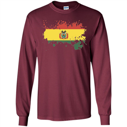 Flag of Bolivia Bolivian T-shirt Maroon