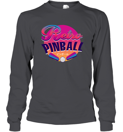 Retro Pinball Shirt Long Sleeve T-Shirt Long Sleeve T-Shirt Dark Heather