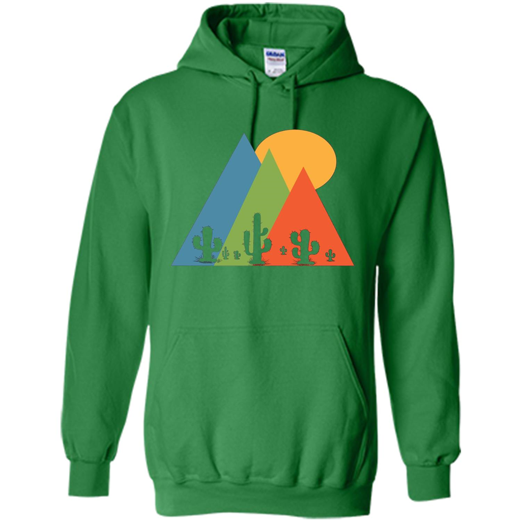 Cactus, Mountain and Sun T-shirt Irish Green
