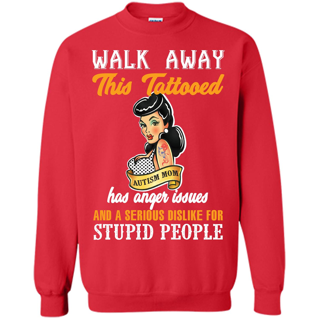 Autism Awareness T-shirt Walk Away This Tattooed Red