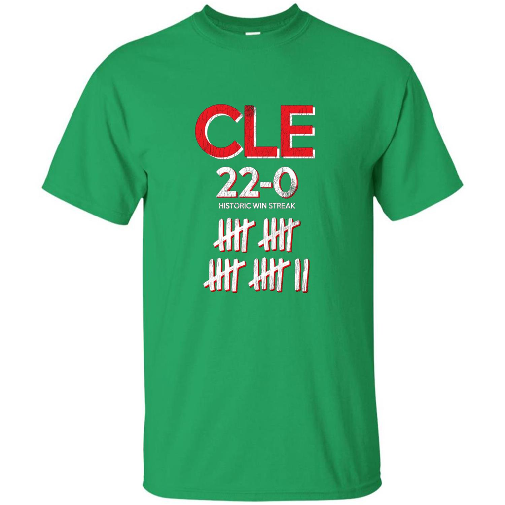 Baseball T-shirt Historic Win Streak 22-0 T-Shirt Irish Green