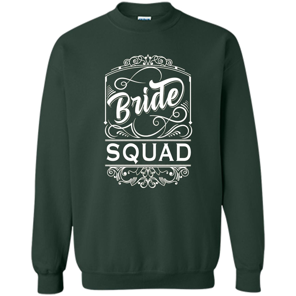 Bride Squad T-shirt Womens Bachelorette Party Bridesmaids Forest Green
