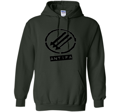 Anti Fascist Antifa Logo T-shirt Forest Green