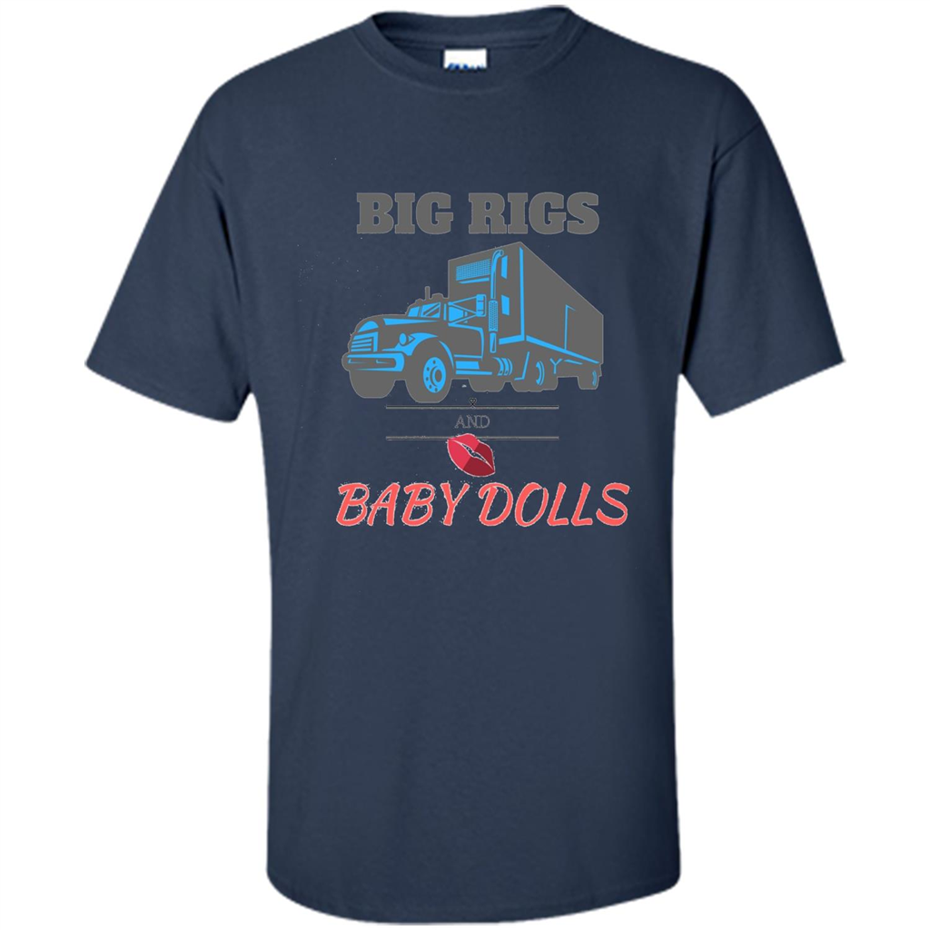 Trucker T-shirt Big Rigs And Baby Dolls Navy