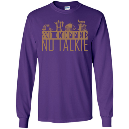 No Coffee No Talkie T-shirt Purple
