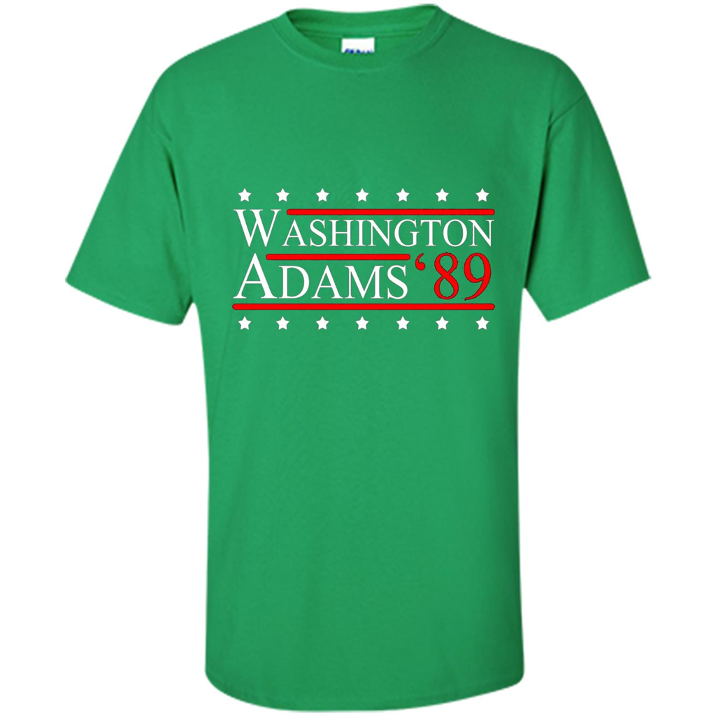 Washington Adams 1789 July 4th T-shirt Irish Green