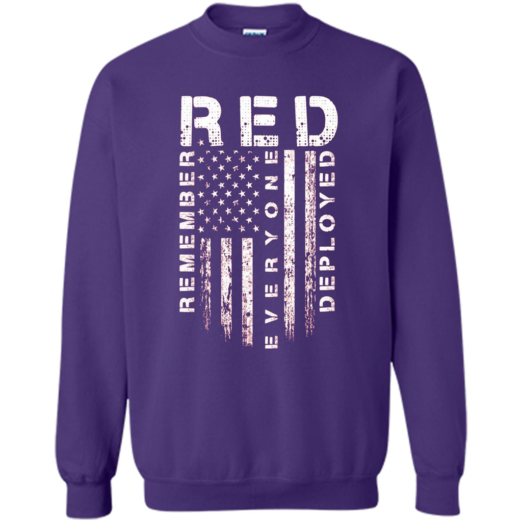Red Friday - Remember Everyone Veteran Deployed T-shirt Purple