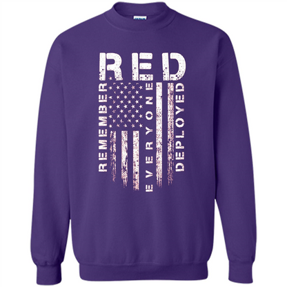 Red Friday - Remember Everyone Veteran Deployed T-shirt Purple