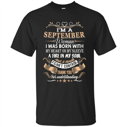 I'm A September Woman T-shirt Black