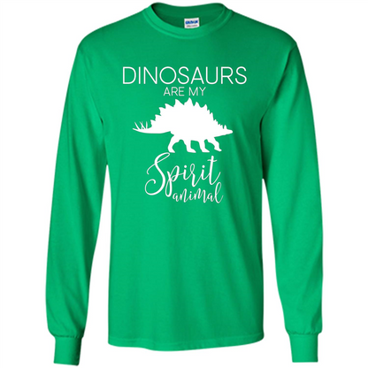 Dinosaur T-Shirt Dinosaurs Are My Spirit Animal Irish Green