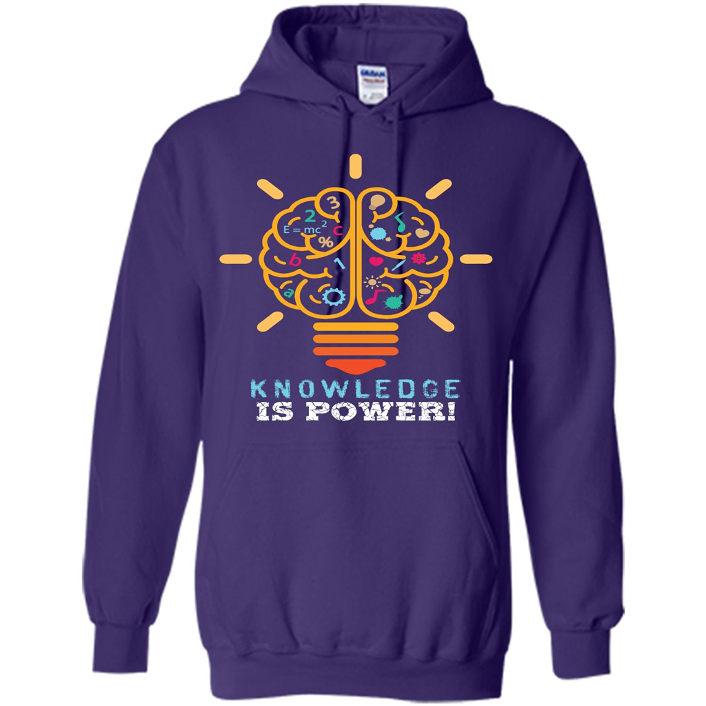 Student T-shirt Knowledge Is Power T-shirt Purple