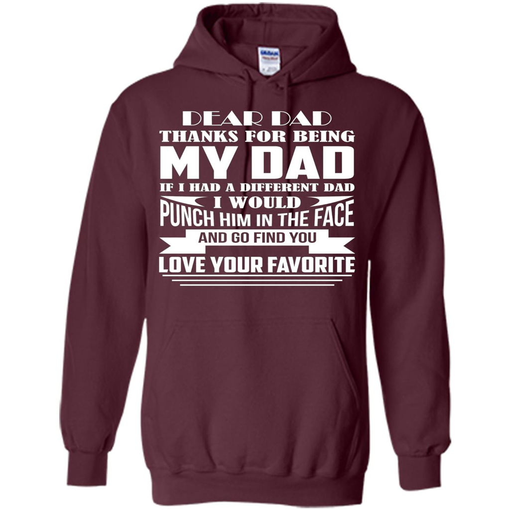 Fathers Day T-shirt Thanks For Being My Dad Maroon