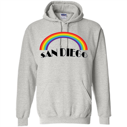 LGBTQ. San Diego LGBT Pride Rainbow T-shirt Ash