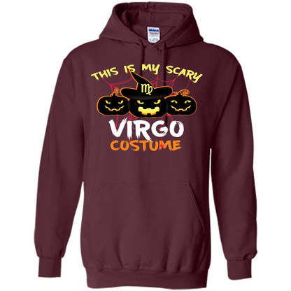 Halloween T-shirt This Is My Scary Virgo Costume T-shirt Maroon