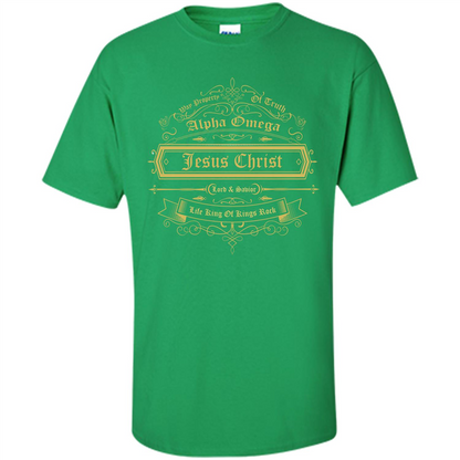 Christian T-shirt Way Property Of Truth Jesus Christ Alpha Omega Lord Irish Green