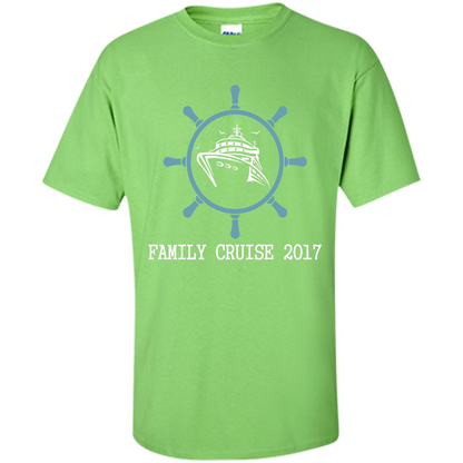 Family T-shirt Family Cruise 2017 Lime
