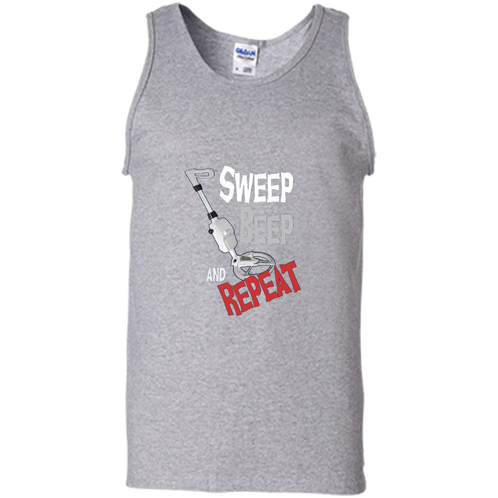 Metal Detector Gold Detecting Sweep Beep Repeat Funny T-shirt