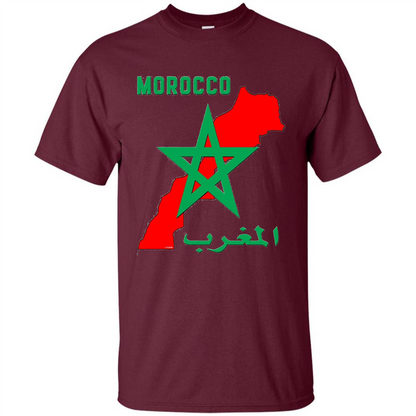 Morocco Moroccan T-shirt Maroon
