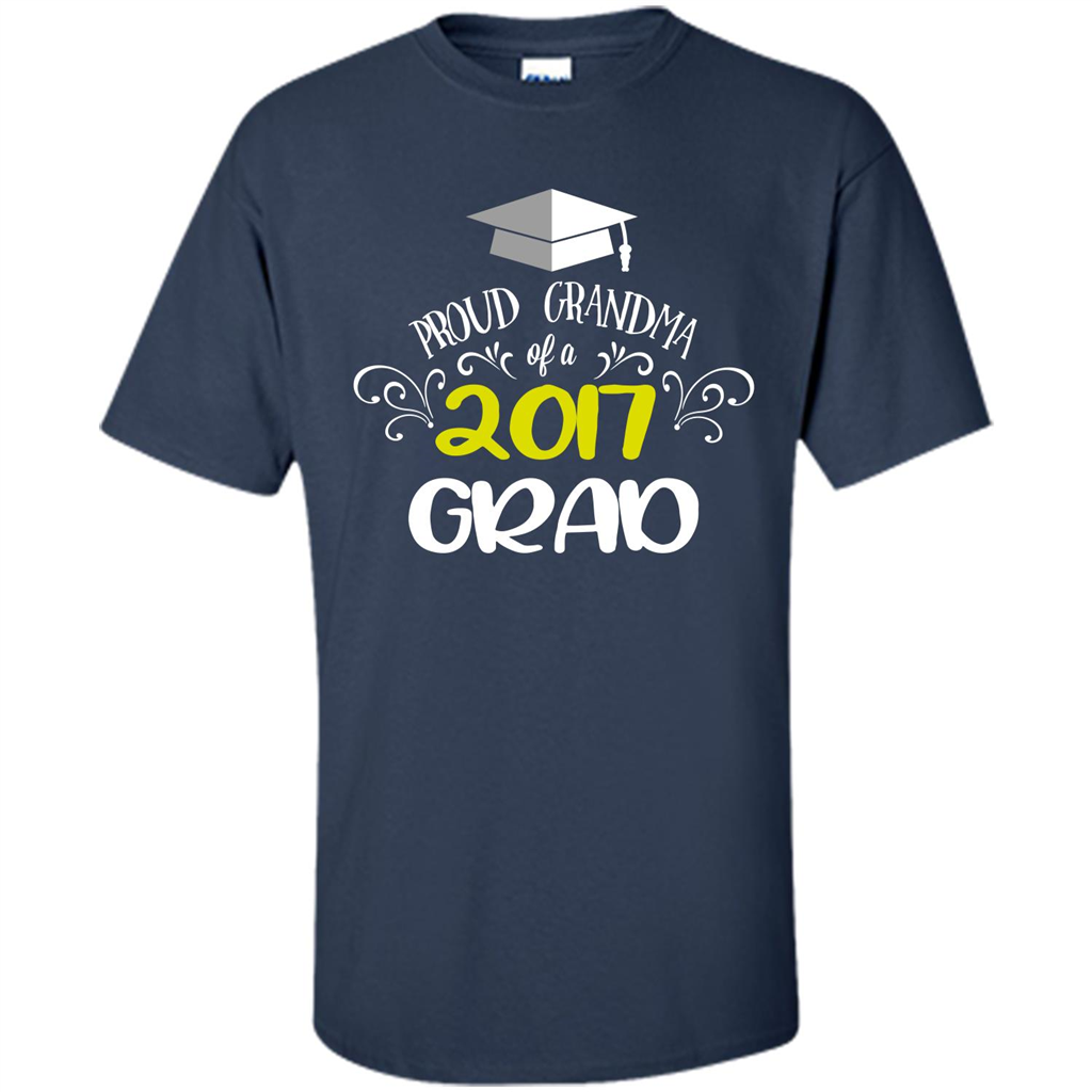 Graduation T-shirts Funny Tees Proud Grandma Navy